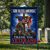 God Bless America Veterans Memorial Garden Flag
