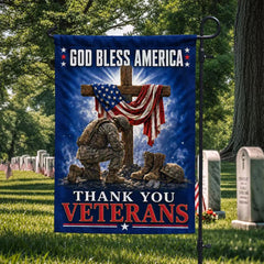 God Bless America Veterans Memorial Garden Flag