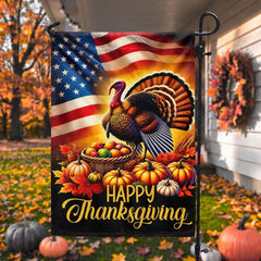 Thanksgiving Turkey American Flag