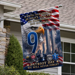 911 Memorial Flag, Patriot Day We Will Never Forget Remembrance Decor