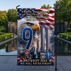 911 Memorial Flag, Patriot Day We Will Never Forget Remembrance Decor