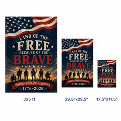 America 250 Freedom & Bravery Patriotic Flag