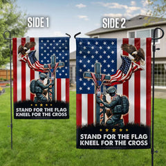Stand For The Flag Cross Flag, Patriotic Christ Decor for Memorial Veterans Day