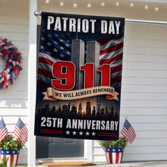 Patriot Day – We Will Always Remember 9/11 25th Anniversary Flag