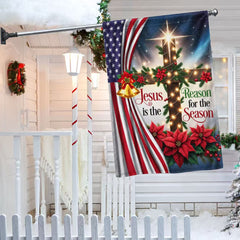 Jesus Christ Christmas Flag Jesus Is The Reason For The Season
