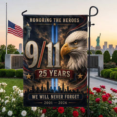 Honoring the Heroes – 9/11 25th Anniversary Eagle Memorial Flag