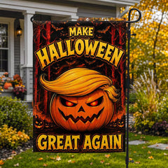 Make Halloween Great Again Trumpkin Garden Flag