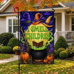 Spooky Witch’s Brew I Smell Children Halloween House Flag