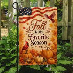 Fall Flag, Fall Is My Favorite Season Cardinals American US Flag