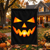 Spooky Jack O’ Lantern Face Halloween Garden Flag