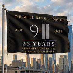 Remember the Fallen, Honor the Heroes – 9/11 25th Anniversary Memorial Flag