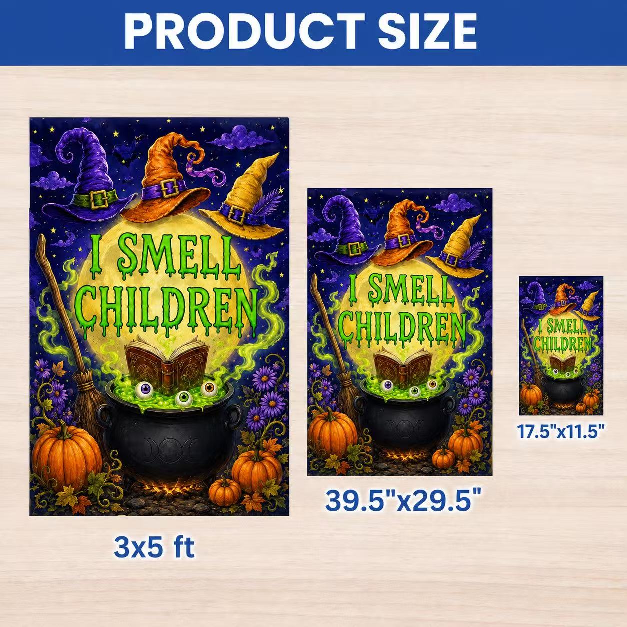 Spooky Witch’s Brew I Smell Children Halloween House Flag
