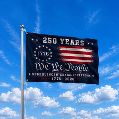 We The People 250 Canvas American Grommet Flag for 250th Anniversary