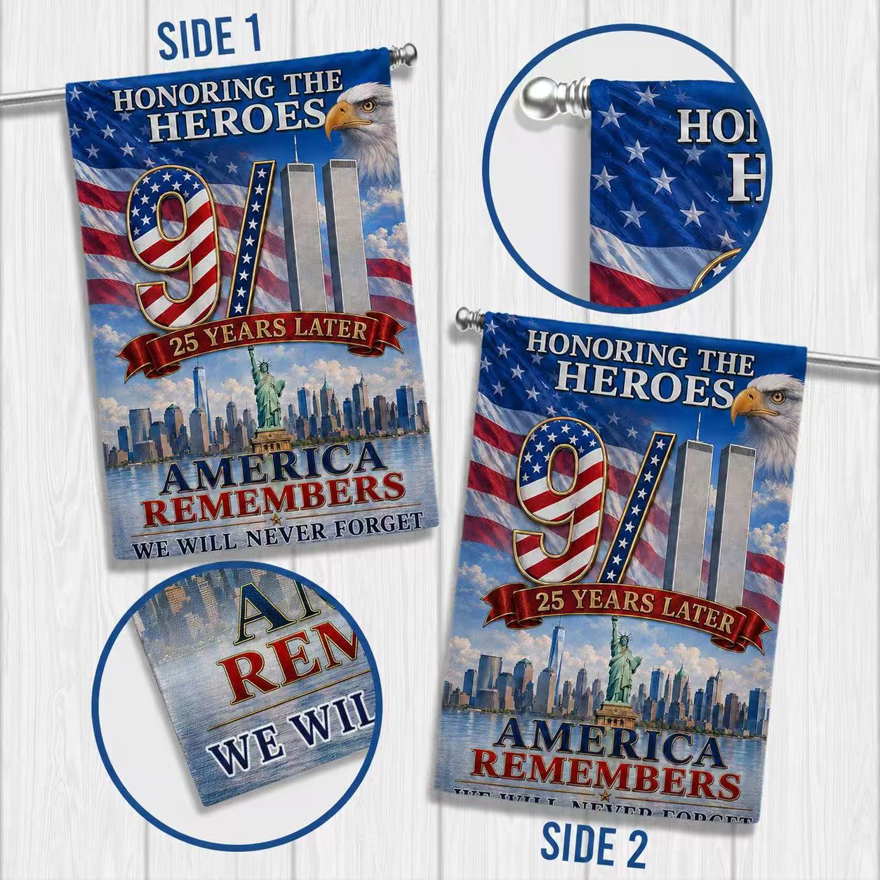 America Will Never Forget – 9/11 25th Anniversary Tribute Flag