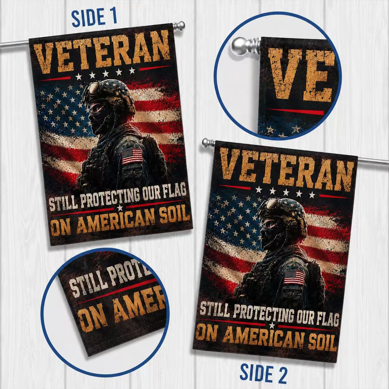 Veteran Patriotic Garden Flag