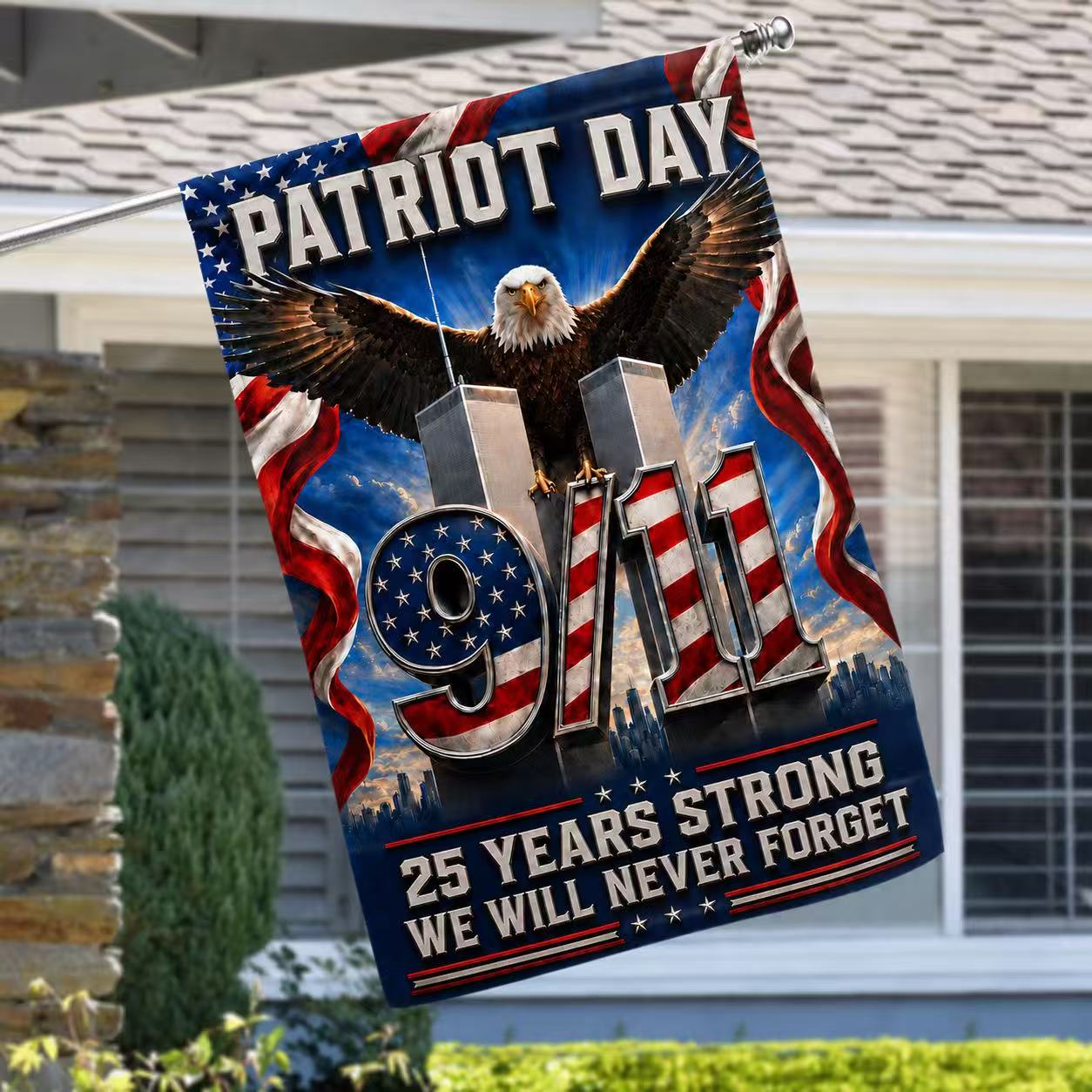 25 Years Strong – We Will Never Forget 9/11 Memorial Flag