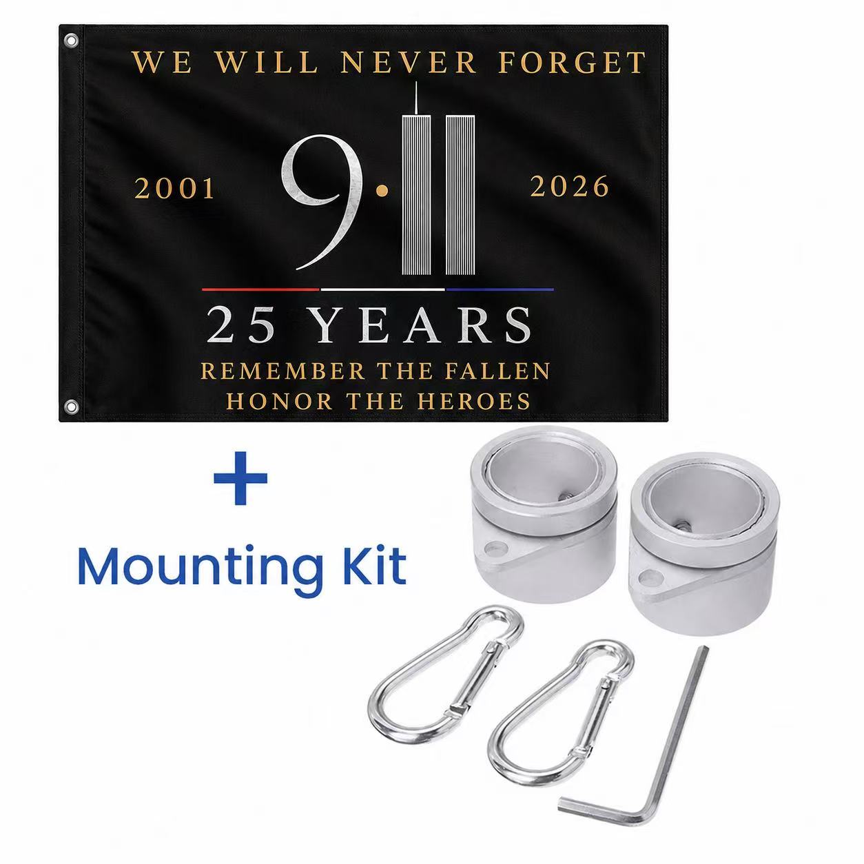 Remember the Fallen, Honor the Heroes – 9/11 25th Anniversary Memorial Flag