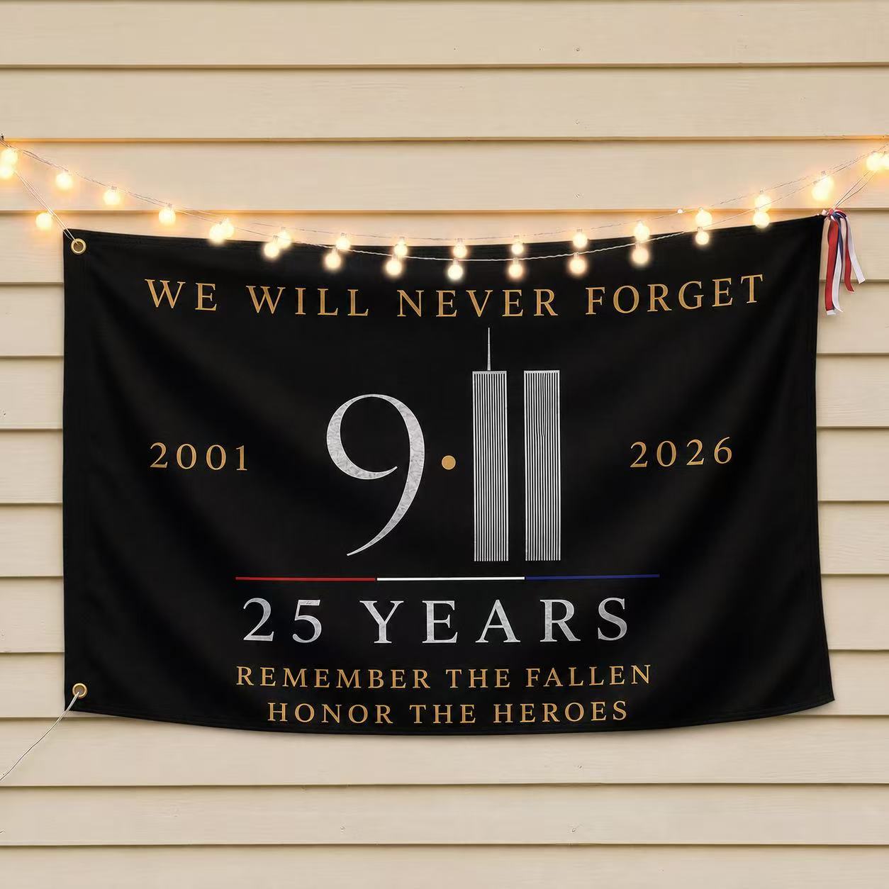 Remember the Fallen, Honor the Heroes – 9/11 25th Anniversary Memorial Flag