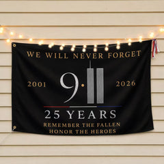 Remember the Fallen, Honor the Heroes – 9/11 25th Anniversary Memorial Flag