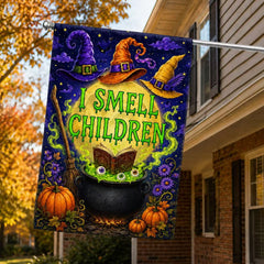 Spooky Witch’s Brew I Smell Children Halloween House Flag