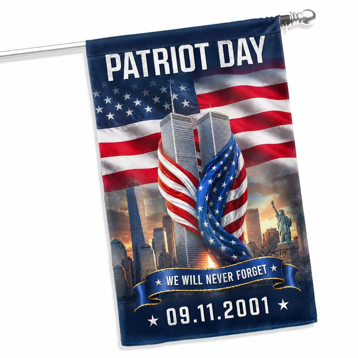 911 Rememberance Flag We Will Never Forget Memorial 911 Patriot Day