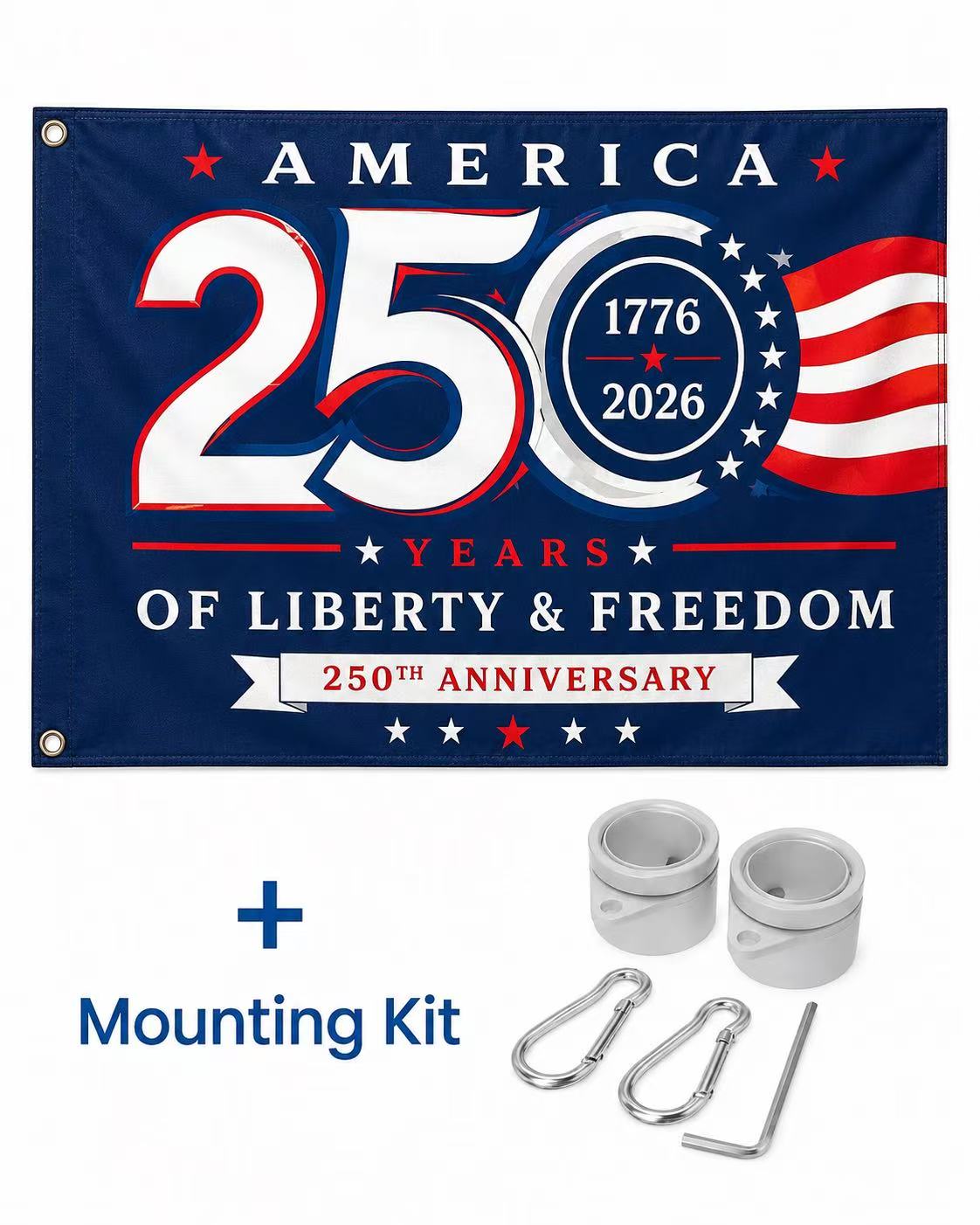 America 250 Years of Liberty & Freedom Flag – 1776–2026 Patriotic USA Anniversary Flag