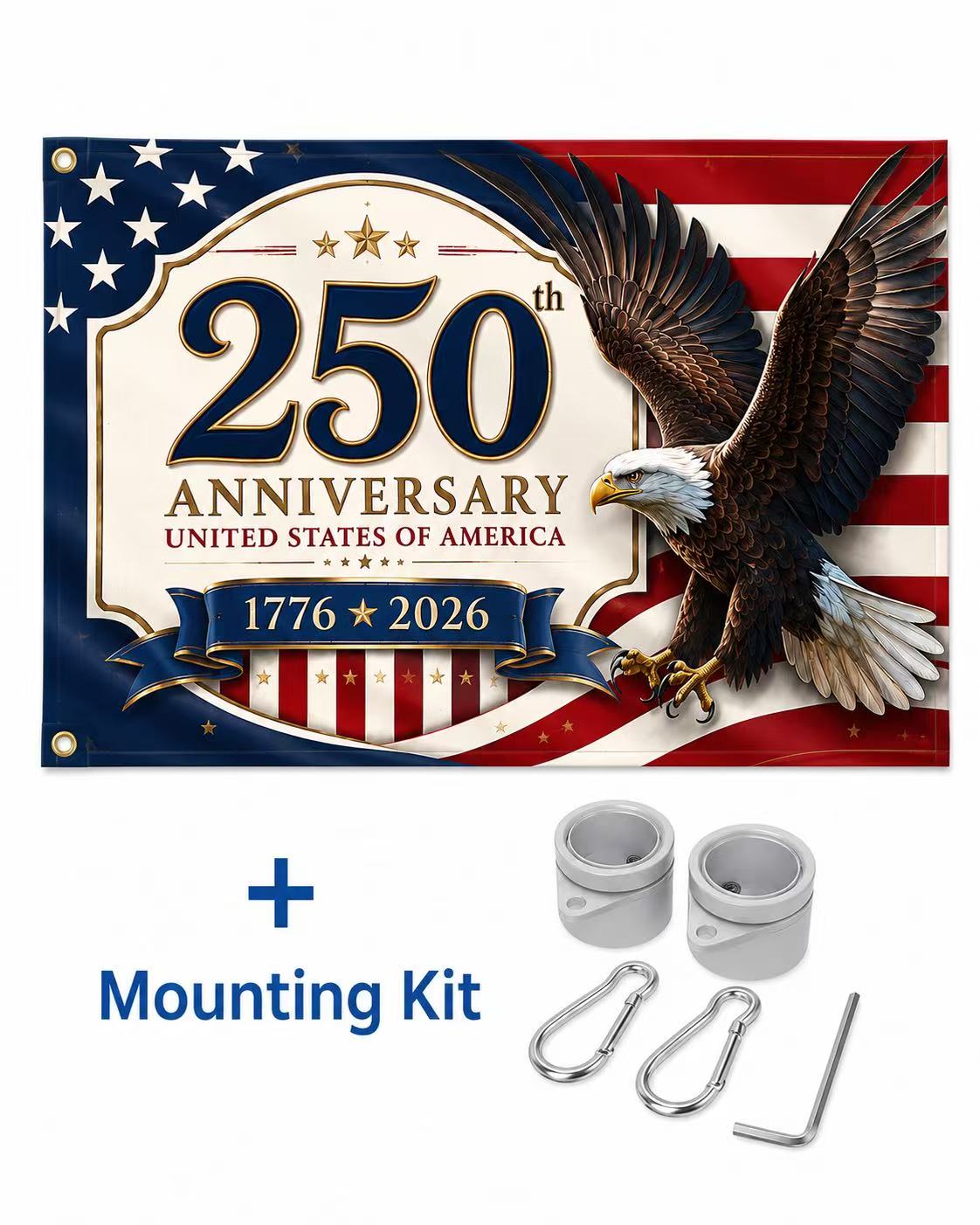 U.S. Founding 250th Anniversary Eagle Flag — 1776–2026 Patriotic Flag