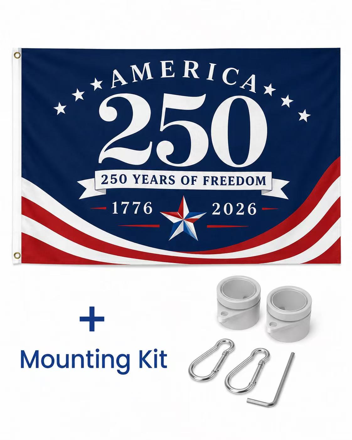 America 250 Years of Freedom Flag – 1776–2026 Patriotic Anniversary Flag
