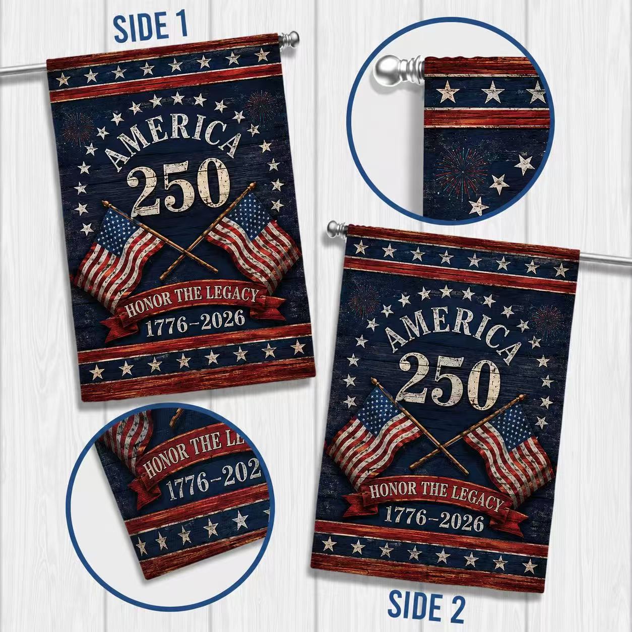1776–2026 America’s 250th Anniversary Patriotic Flag