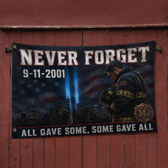 343 Firefighter Never Forget 911 Flag All Gave Some Some Gave All