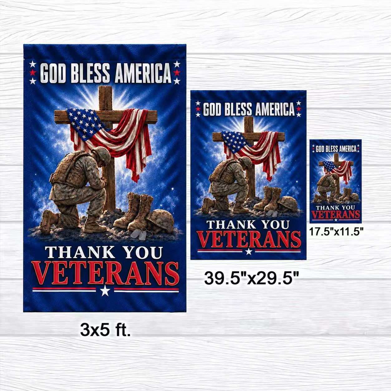 God Bless America Veterans Memorial Garden Flag
