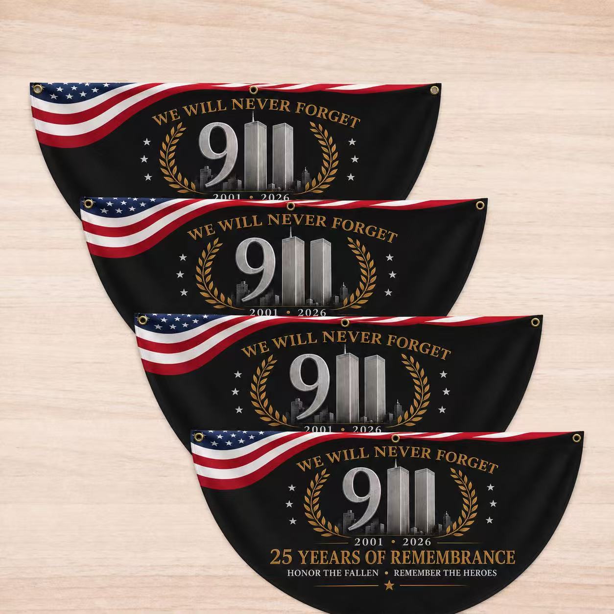 9/11 25th Anniversary Remembrance Memorial Banner