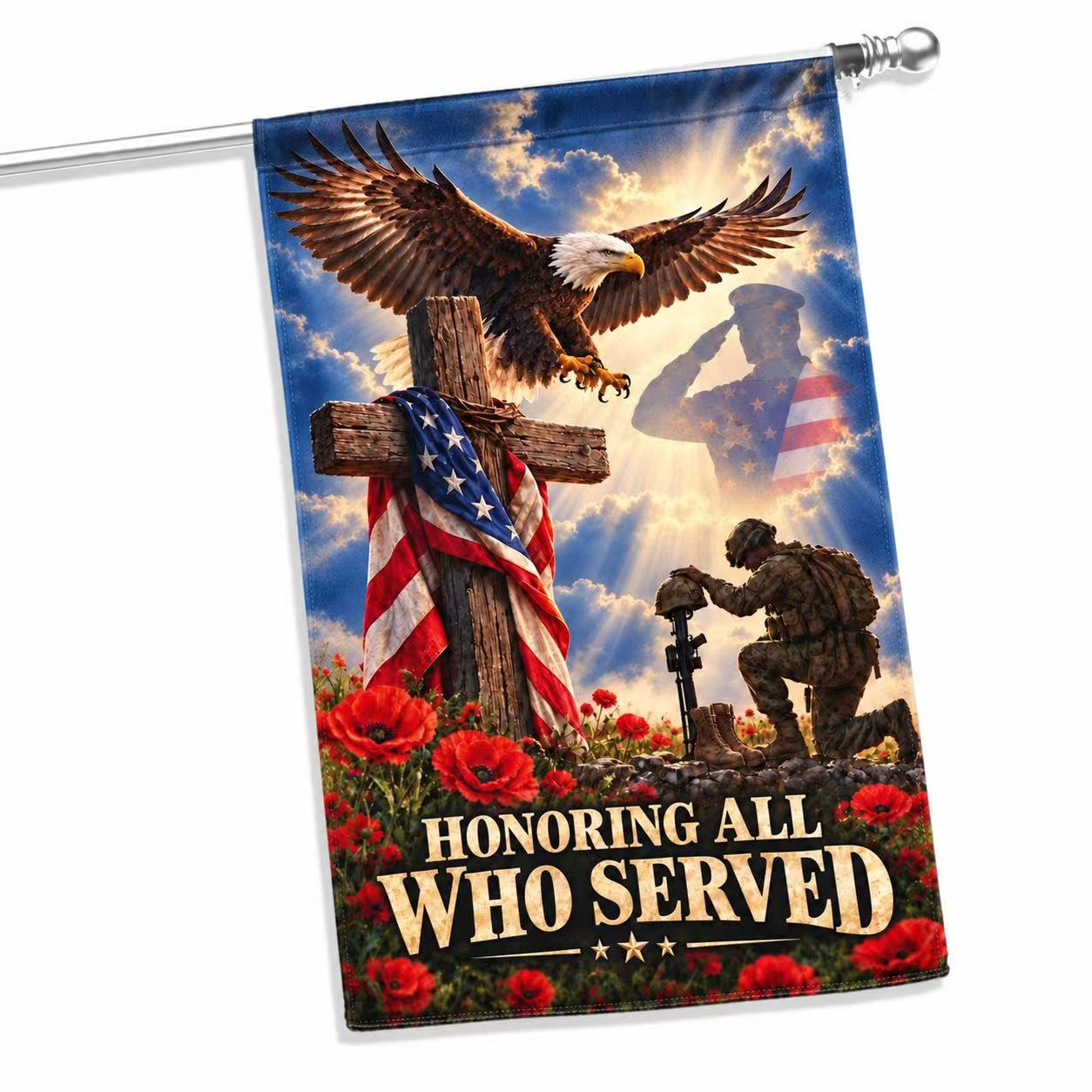 Veterans Day Flag, Honoring All Who Served Veteran Tribute Flag