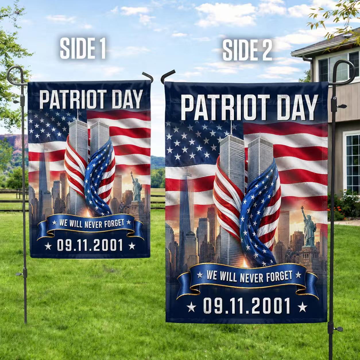 911 Rememberance Flag We Will Never Forget Memorial 911 Patriot Day