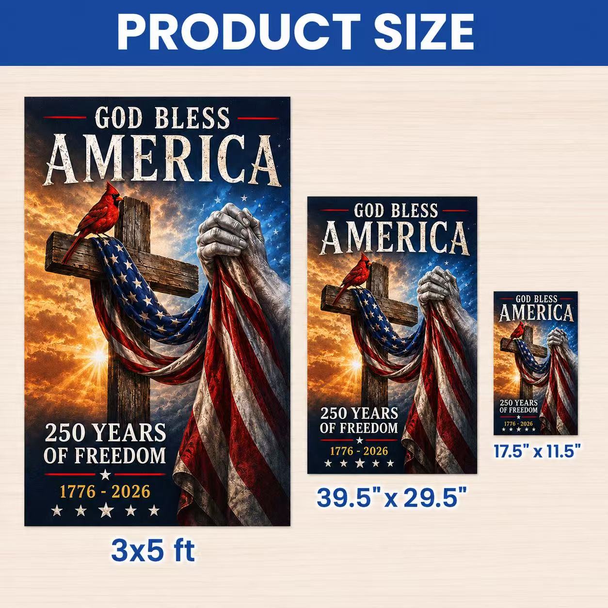 God Bless America Garden Flag