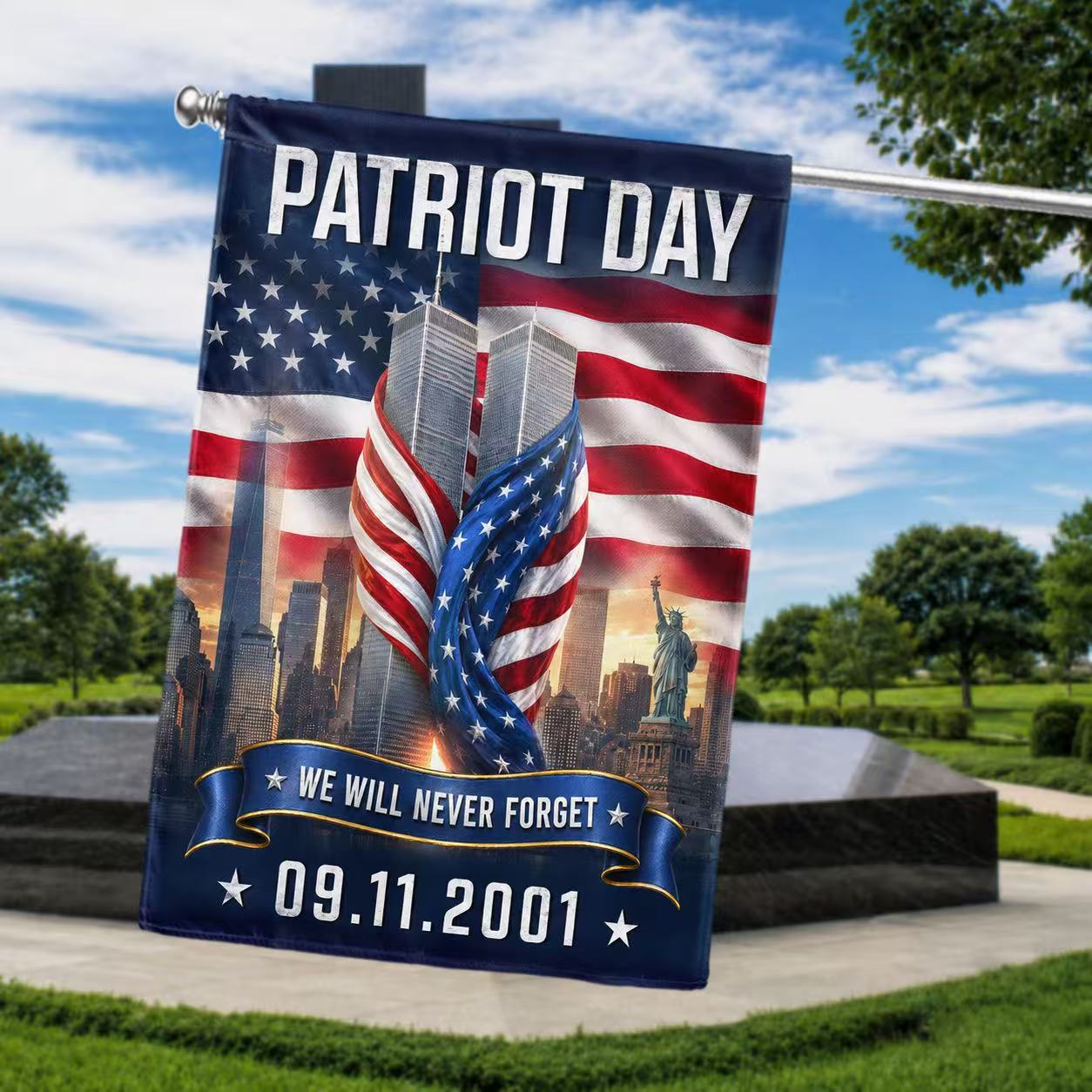 911 Rememberance Flag We Will Never Forget Memorial 911 Patriot Day