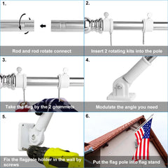 Wall Mounted Flagpole For House Outside