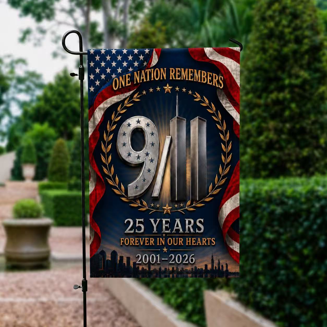 One Nation Remembers – 9/11 25th Anniversary Memorial Flag