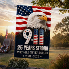 9/11 25 Years Strong Memorial Eagle Flag