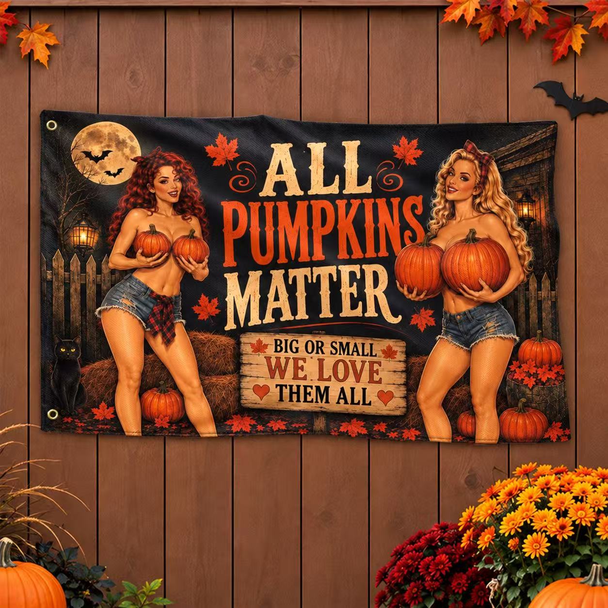 All Pumpkins Matter Funny Halloween Flag