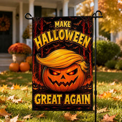Make Halloween Great Again Trumpkin Garden Flag