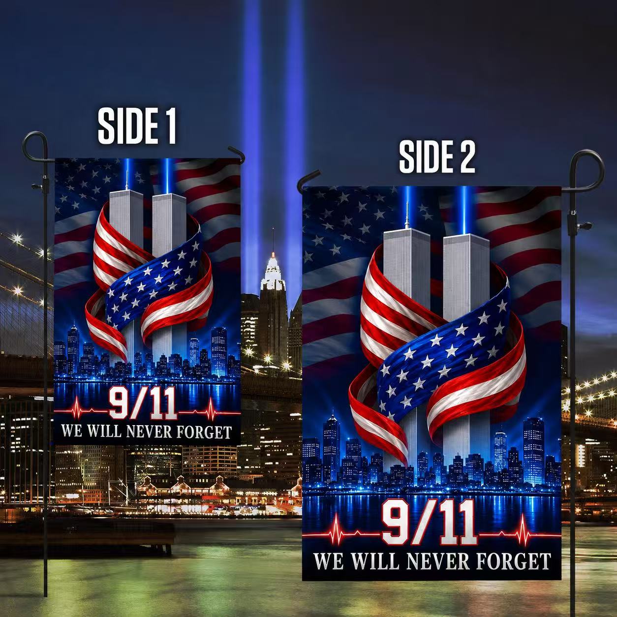 We Will Never Forget – 9/11 American Tribute Memorial Flag