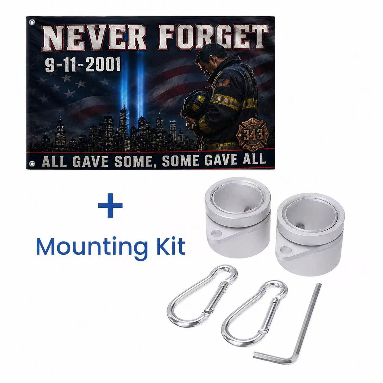 343 Firefighter Never Forget 911 Flag All Gave Some Some Gave All