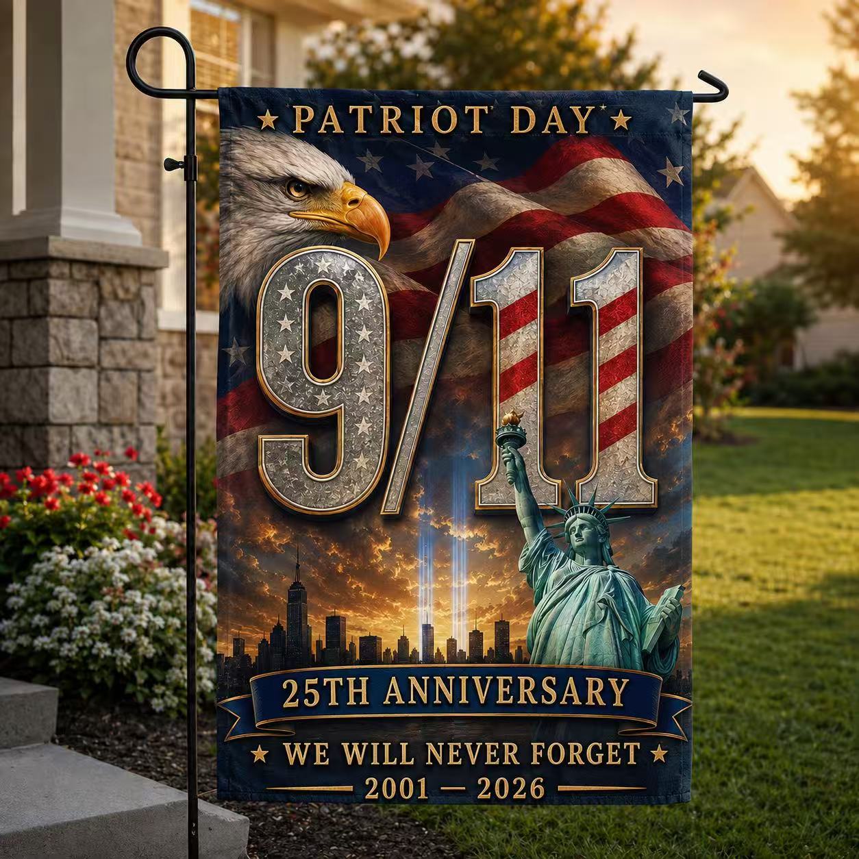 Patriot Day 9/11 25th Anniversary Memorial Flag