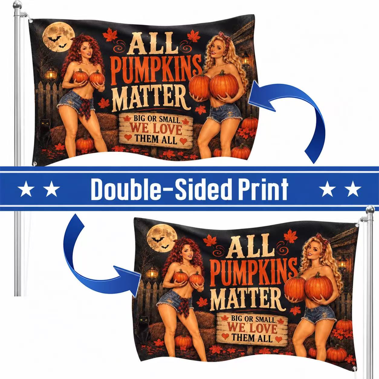 All Pumpkins Matter Funny Halloween Flag