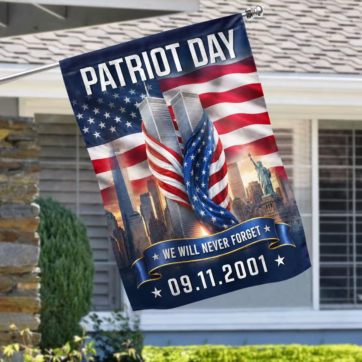 911 Rememberance Flag We Will Never Forget Memorial 911 Patriot Day