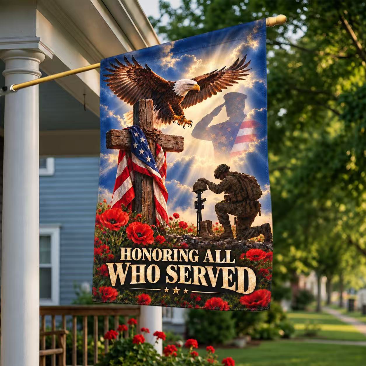 Veterans Day Flag, Honoring All Who Served Veteran Tribute Flag