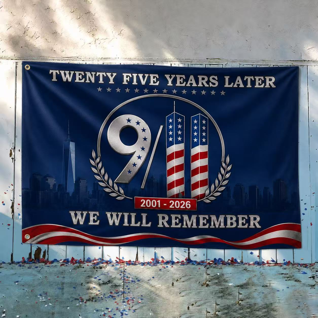 25 Years Later – America Remembers 9/11 Memorial Flag