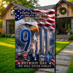 911 Memorial Flag, Patriot Day We Will Never Forget Remembrance Decor
