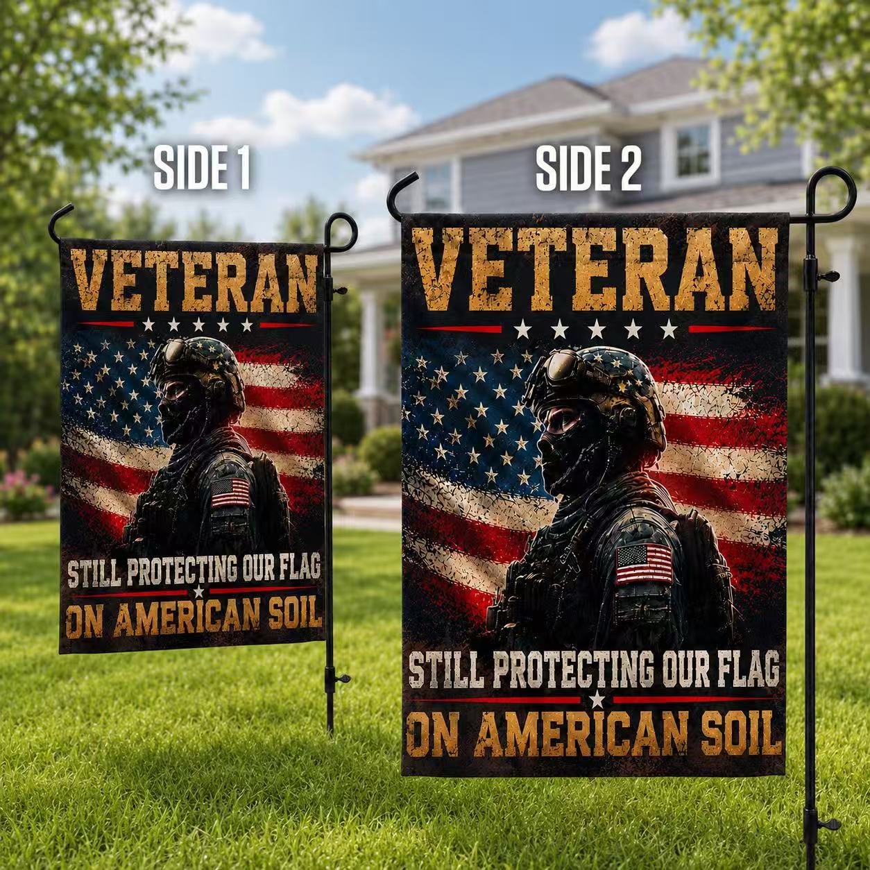 Veteran Patriotic Garden Flag
